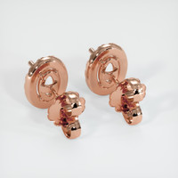 14K Rose Gold Pave Earring Setting Image