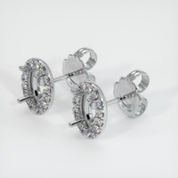 18K White Gold Pave Earring Setting Video