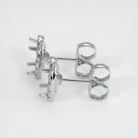 18K White Gold Pave Earring Setting Image