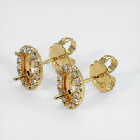 14K Yellow Gold Pave Earring Setting Video
