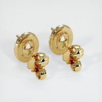 14K Yellow Gold Pave Earring Setting Image