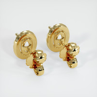 18K Yellow Gold Pave Earring Setting Image