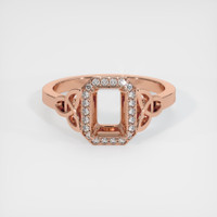 14K Rose Gold Pave Ring Setting Image