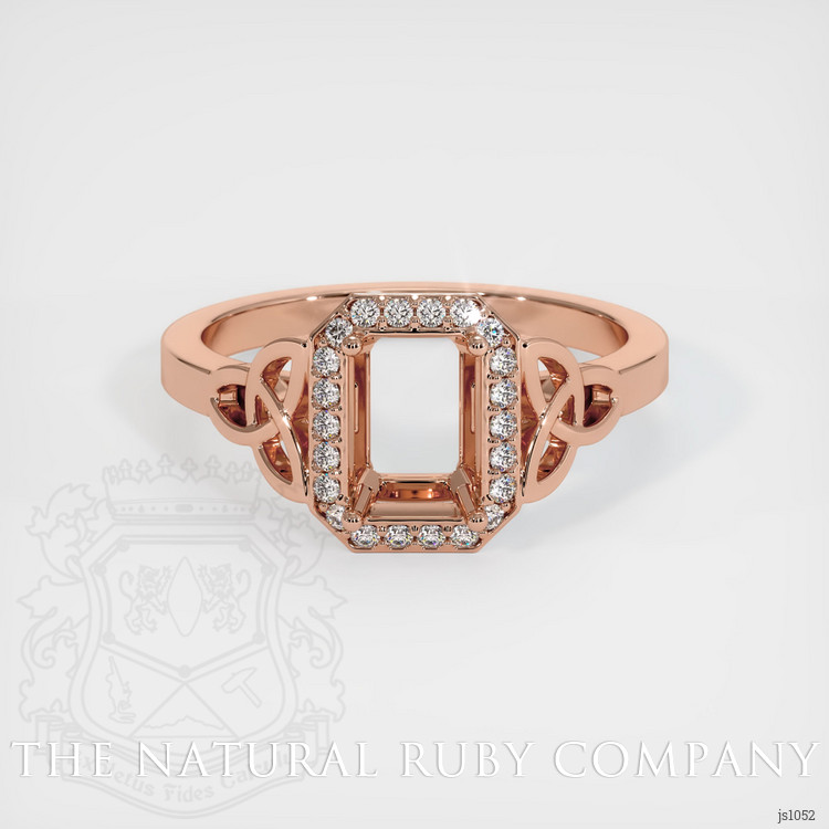 14K Rose Gold Pave Ring Setting
