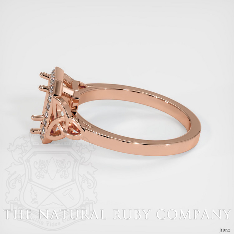14K Rose Gold Pave Ring Setting