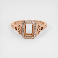 18K Rose Gold Pave Ring Setting Image