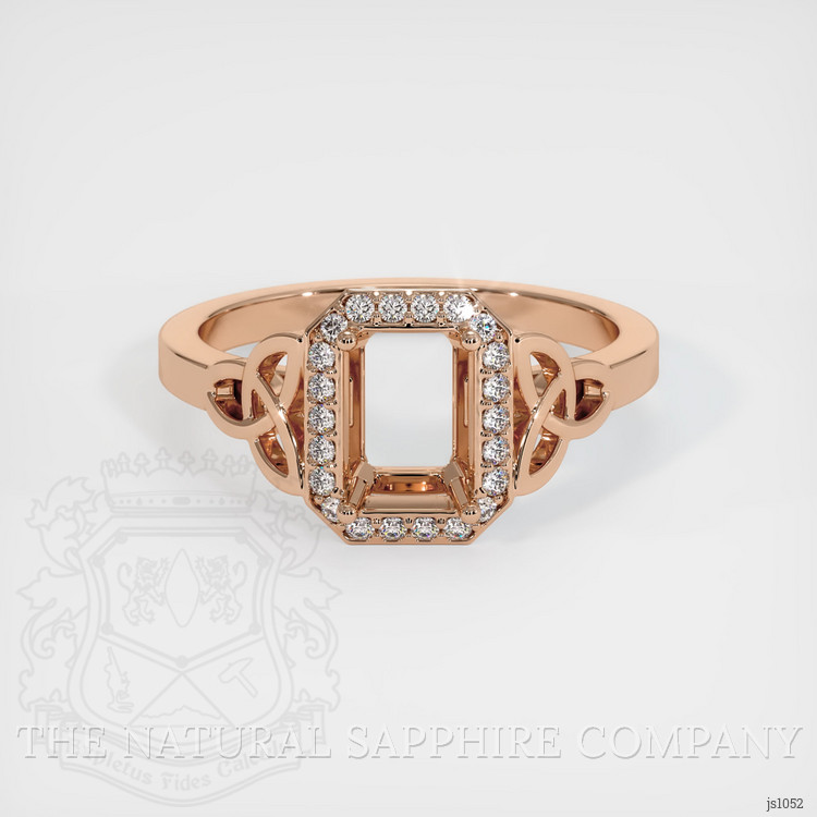18K Rose Gold Pave Ring Setting