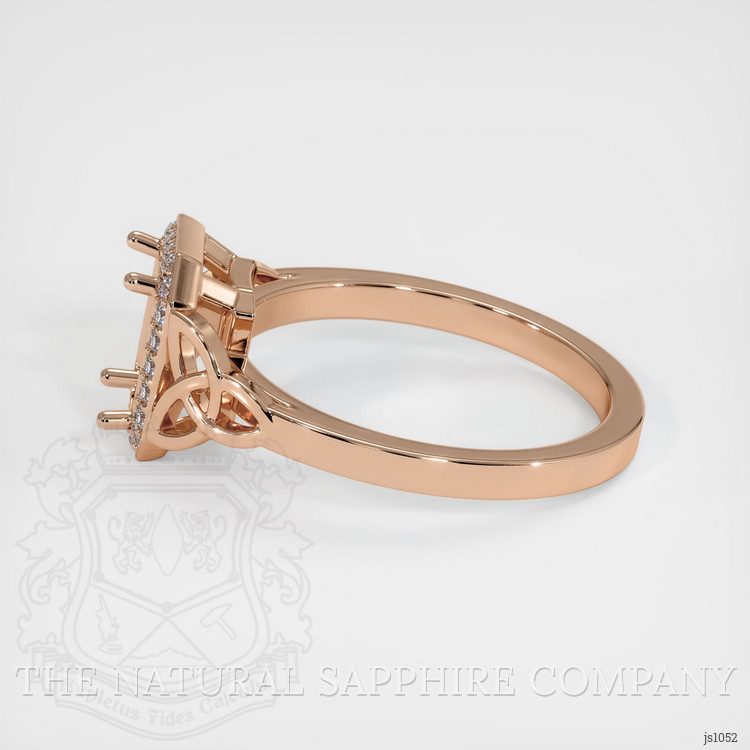 18K Rose Gold Pave Ring Setting
