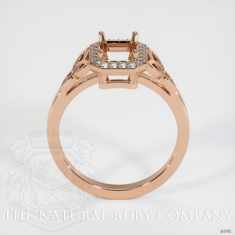 18K Rose Gold Pave Ring Setting