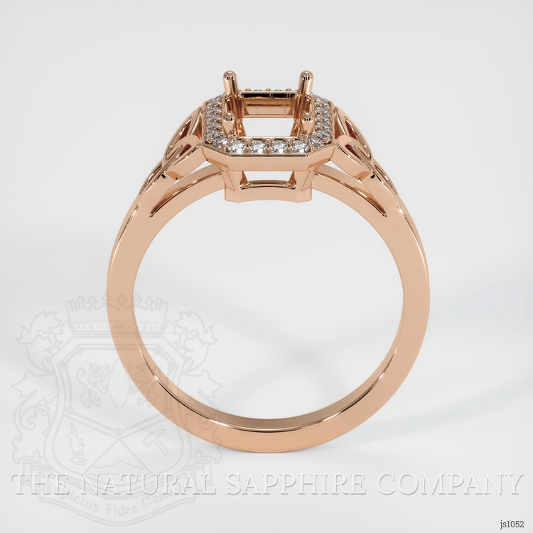 18K Rose Gold Pave Ring Setting