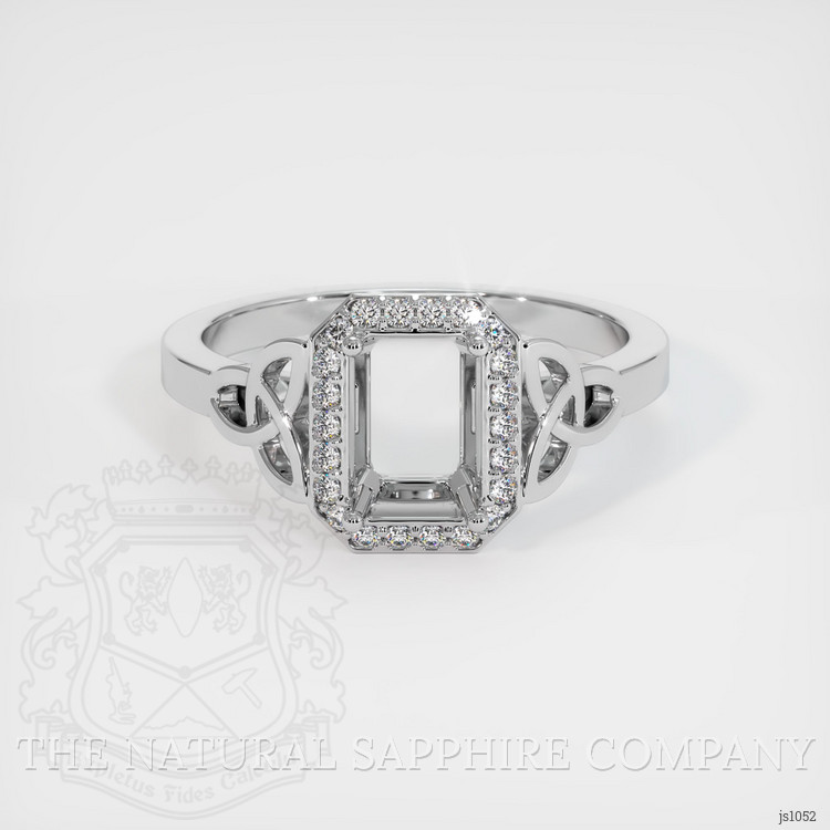 14K White Gold Pave Ring Setting