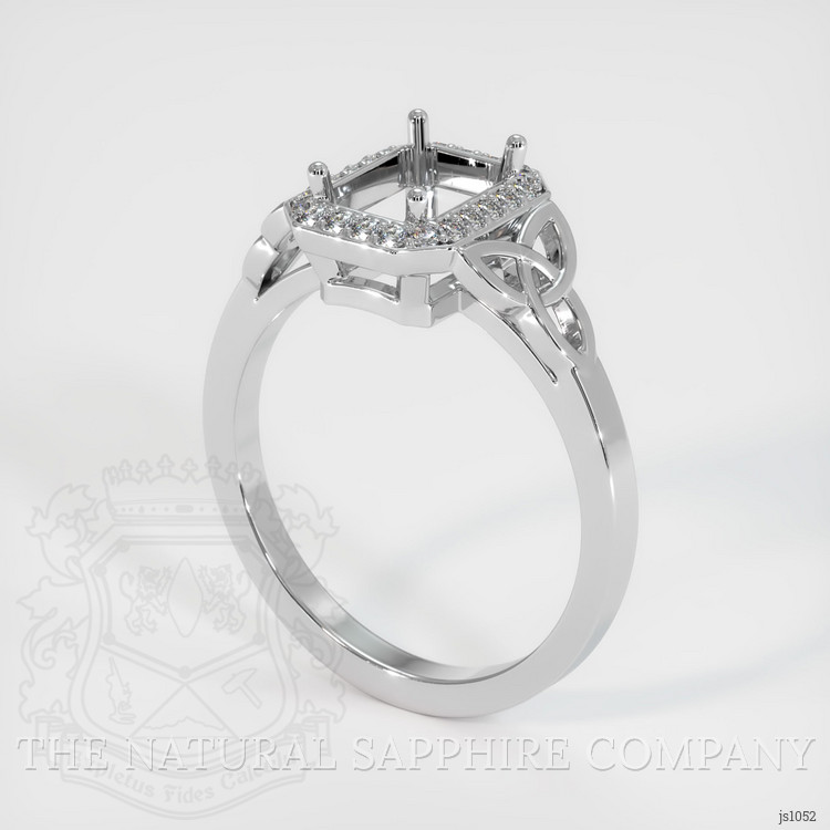 18K White Gold Pave Ring Setting