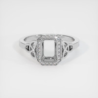 18K White Gold Pave Ring Setting Image