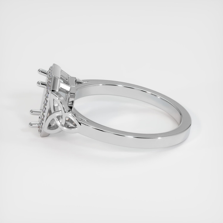 18K White Gold Pave Ring Setting