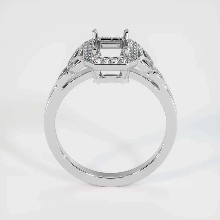 18K White Gold Pave Ring Setting