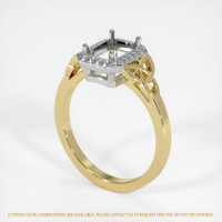 14K White & Yellow Pave Ring Setting Video