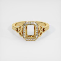 10K Yellow Gold Pave Ring Setting Image