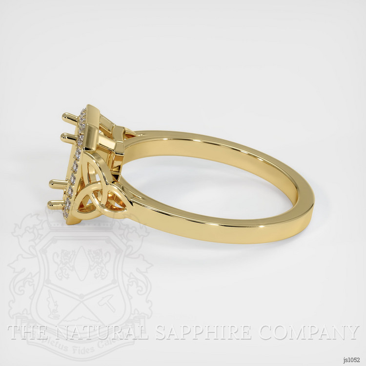 14K Yellow Gold Pave Ring Setting