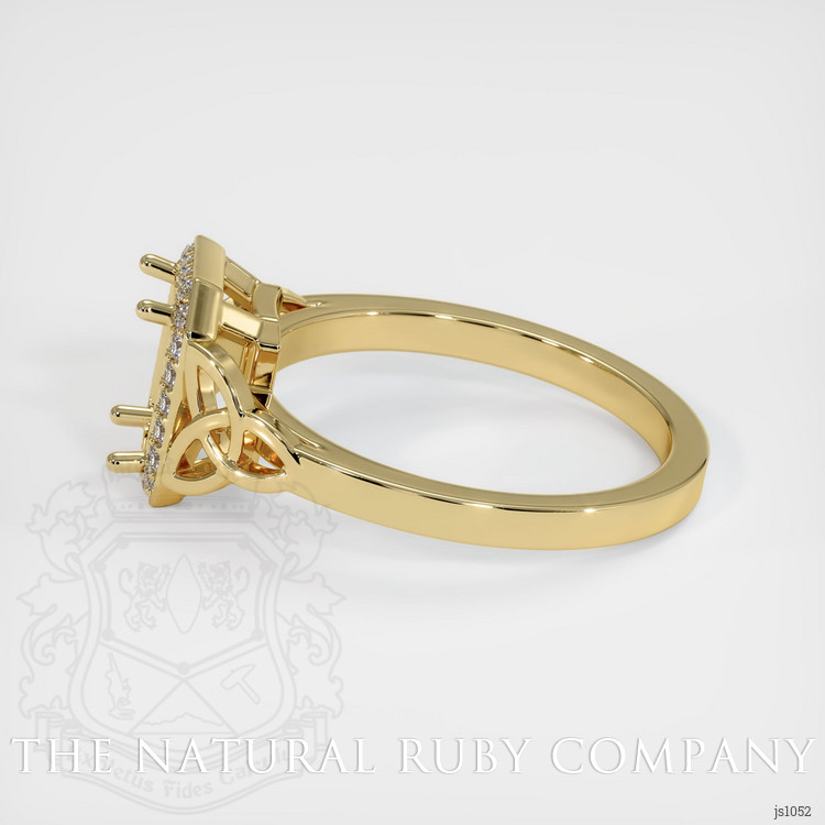 14K Yellow Gold Pave Ring Setting