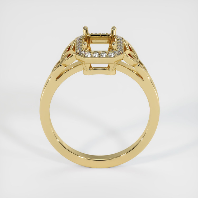 14K Yellow Gold Pave Ring Setting