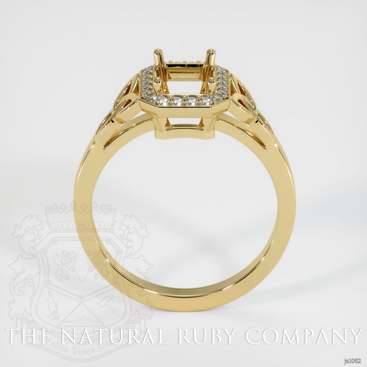 14K Yellow Gold Pave Ring Setting