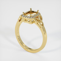 Pave Emerald Ring 4.39 Ct., 18K Yellow Gold Combination Setting
