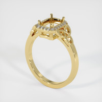 18K Yellow Gold Pave Ring Setting Video