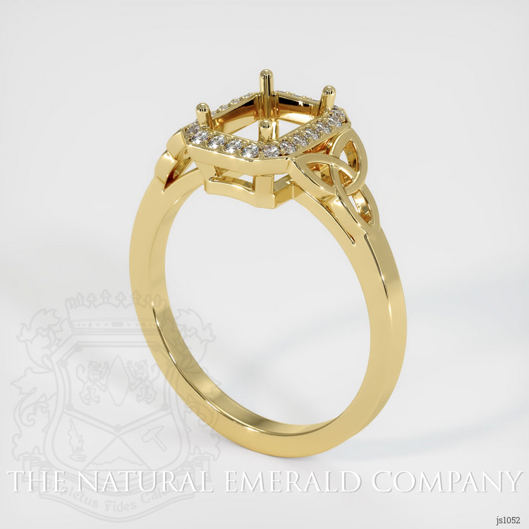 Pave Emerald Ring 4.39 Ct., 18K Yellow Gold