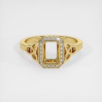 18K Yellow Gold Pave Ring Setting Image