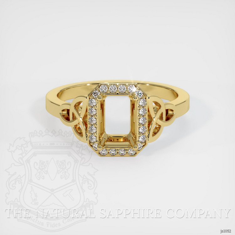 18K Yellow Gold Pave Ring Setting
