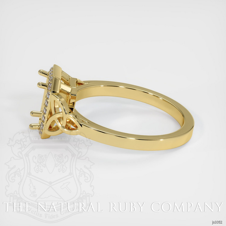 18K Yellow Gold Pave Ring Setting