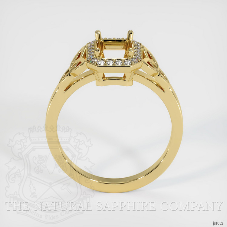 18K Yellow Gold Pave Ring Setting