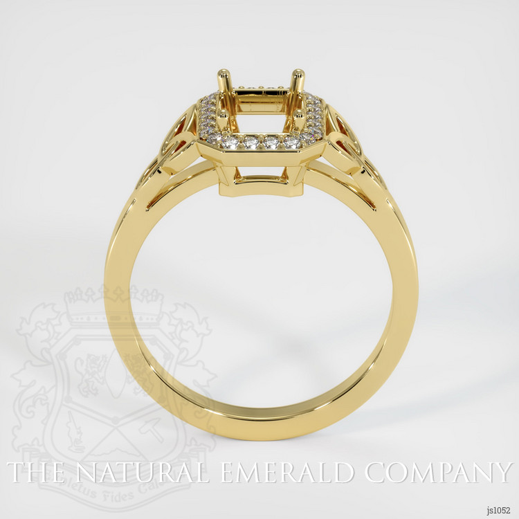 18K Yellow Gold Pave Ring Setting