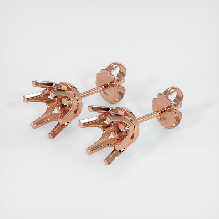 14K Rose Gold Studs Earring Setting