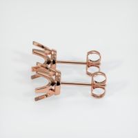 14K Rose Gold Studs Earring Setting Image