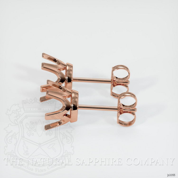 14K Rose Gold Studs Earring Setting