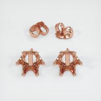 14K Rose Gold Studs Earring Setting Image