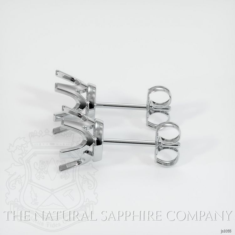 14K White Gold Studs Earring Setting