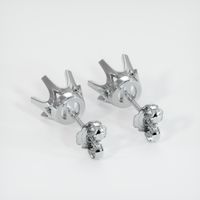 14K White Gold Studs Earring Setting Image