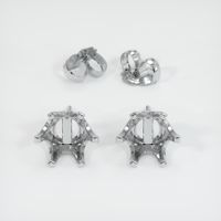 18K White Gold Studs Earring Setting Image