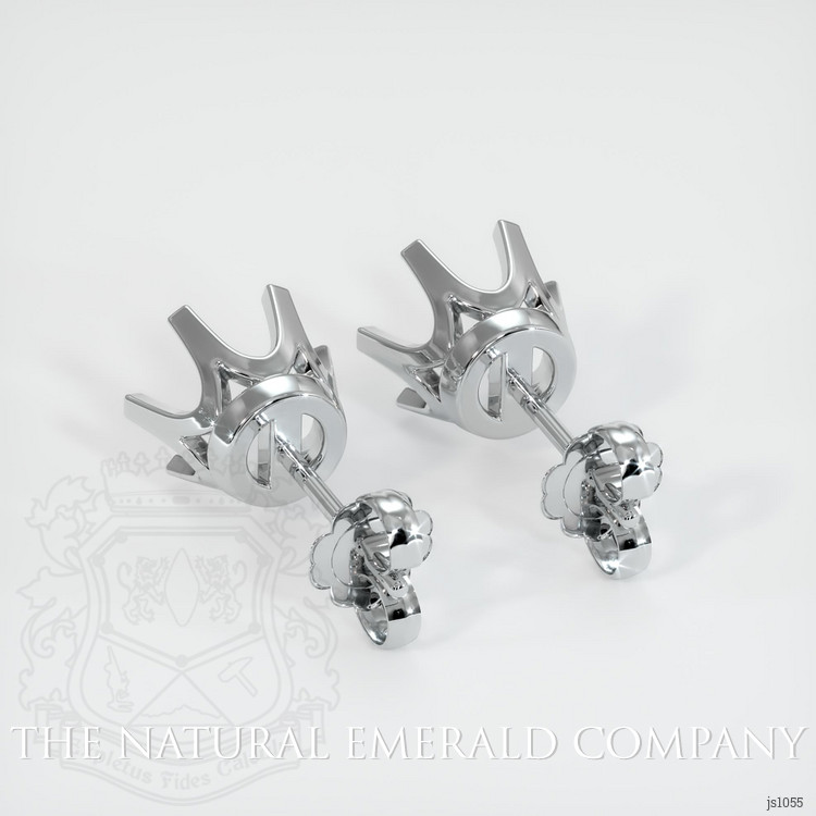 18K White Gold Studs Earring Setting