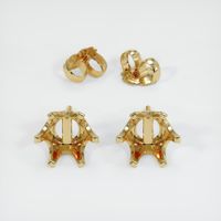 14K Yellow Gold Studs Earring Setting Image