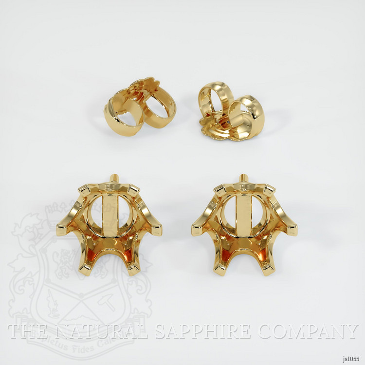 14K Yellow Gold Studs Earring Setting