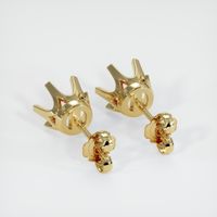 14K Yellow Gold Studs Earring Setting Image