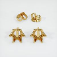 18K Yellow Gold Studs Earring Setting Image