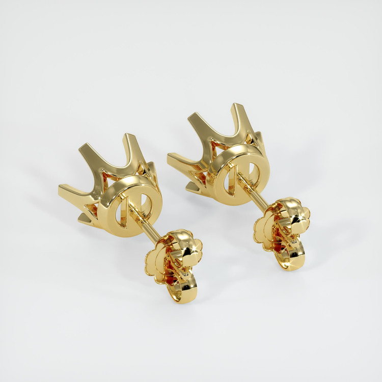 18K Yellow Gold Studs Earring Setting