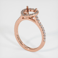 14K Rose Gold Pave Ring Setting Video