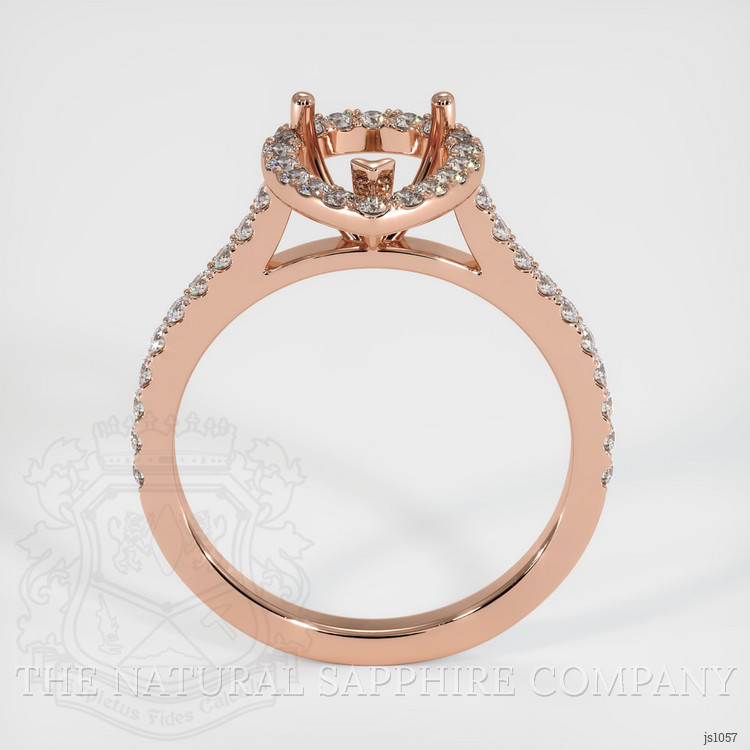 14K Rose Gold Pave Ring Setting