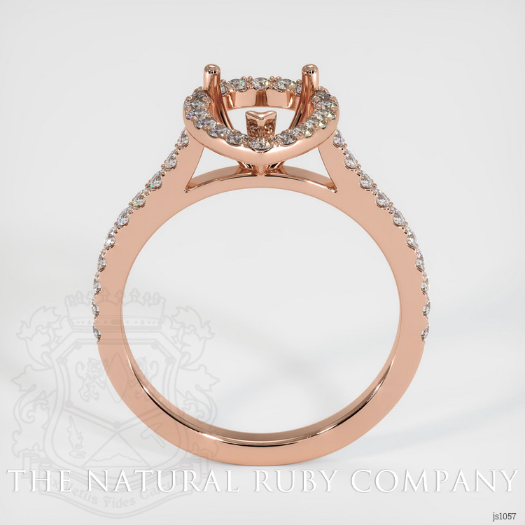 14K Rose Gold Pave Ring Setting