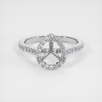 10K White Gold Pave Ring Setting Image